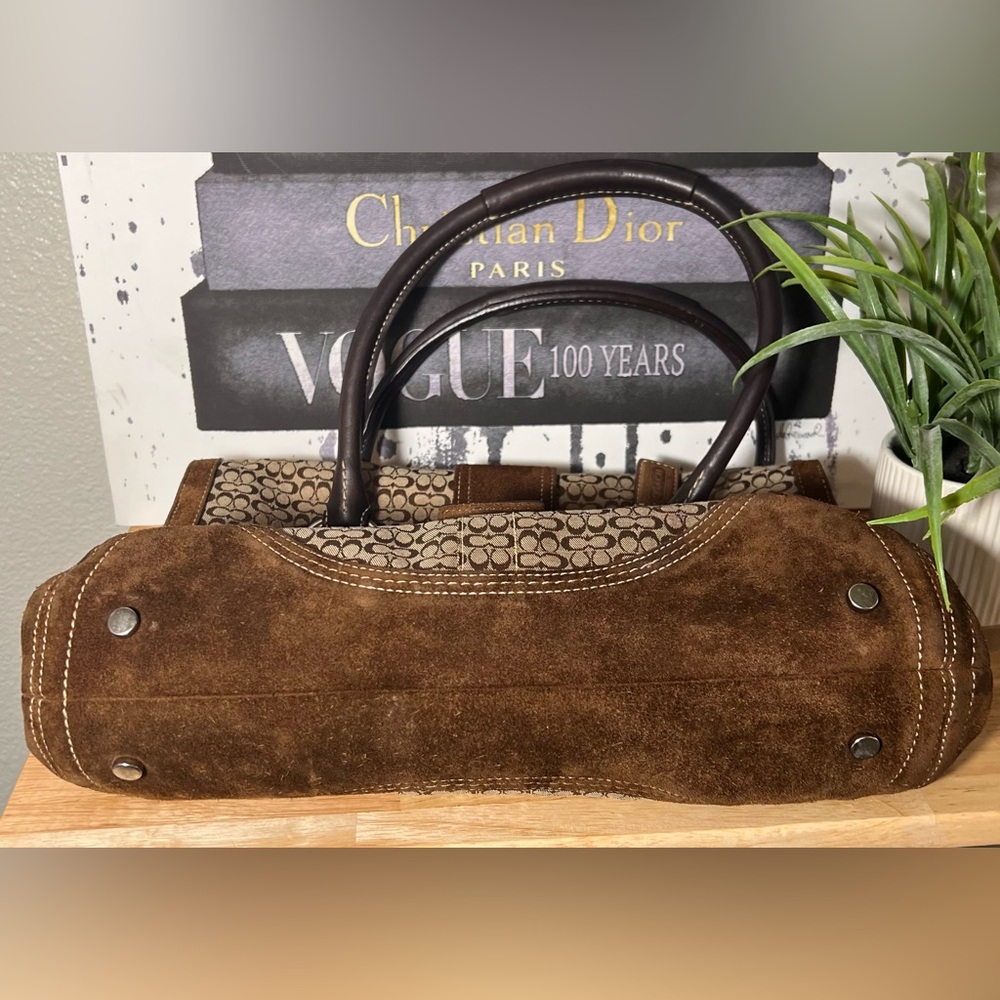 ❣️SALE❣️COACH Vintage SoHo Suede Leather & Jacquard Canvas, Gorgeous Condition - Picture 9 of 15